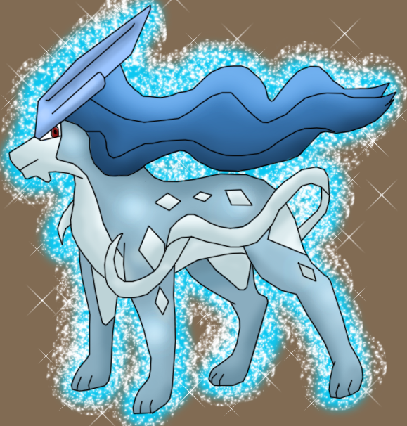 I have a shiny version of the Suicune drawing, too. 